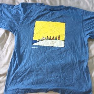 Patagonia light blue graphic shirt (XS)